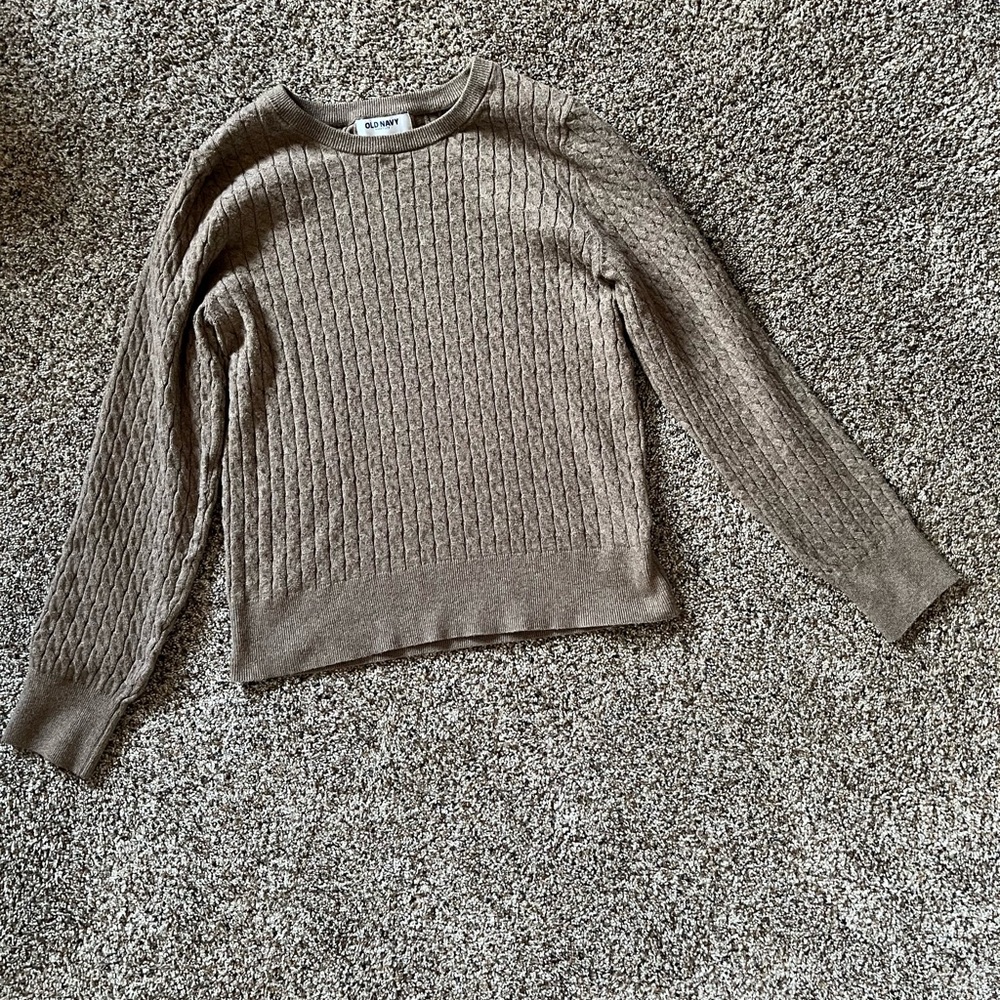 Cable Knit Brown Sweater